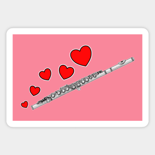 Valentines Day Flute Player Flutist Anniversary Wedding Musician Magnet